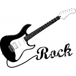 Sticker autocollant guitare rock