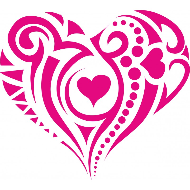 Sticker coeur en aquarelle Love - TenStickers